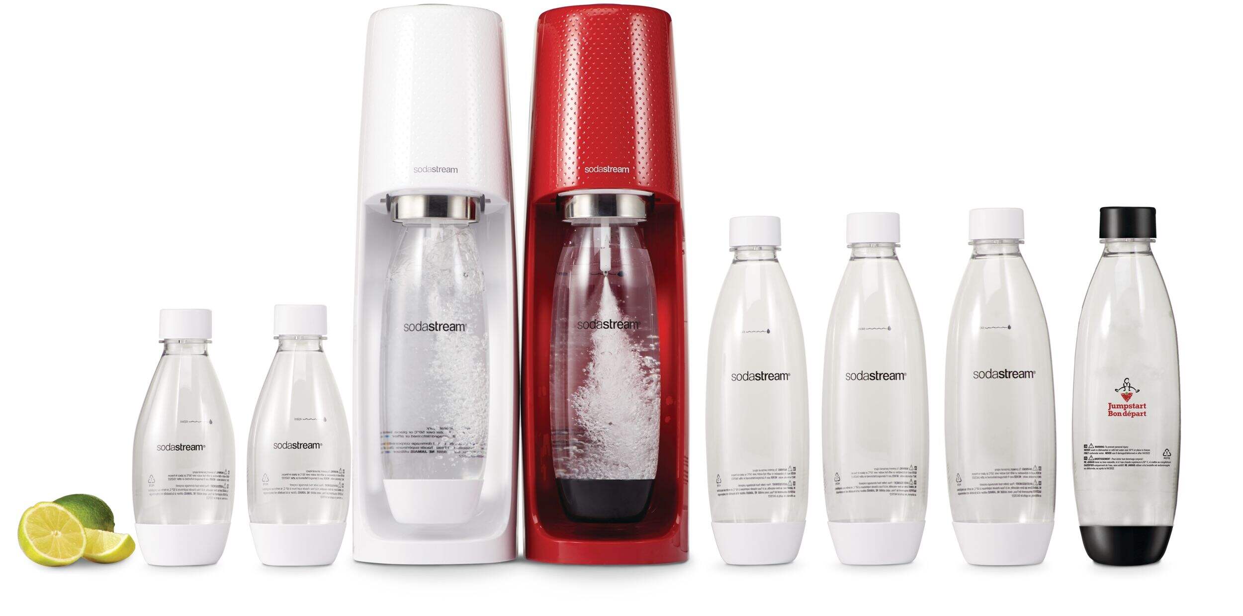 Bouteilles à gazéifier SodaStream Fuse, sans BPA, blanc, 1 L, paq. 3 Front_Flat