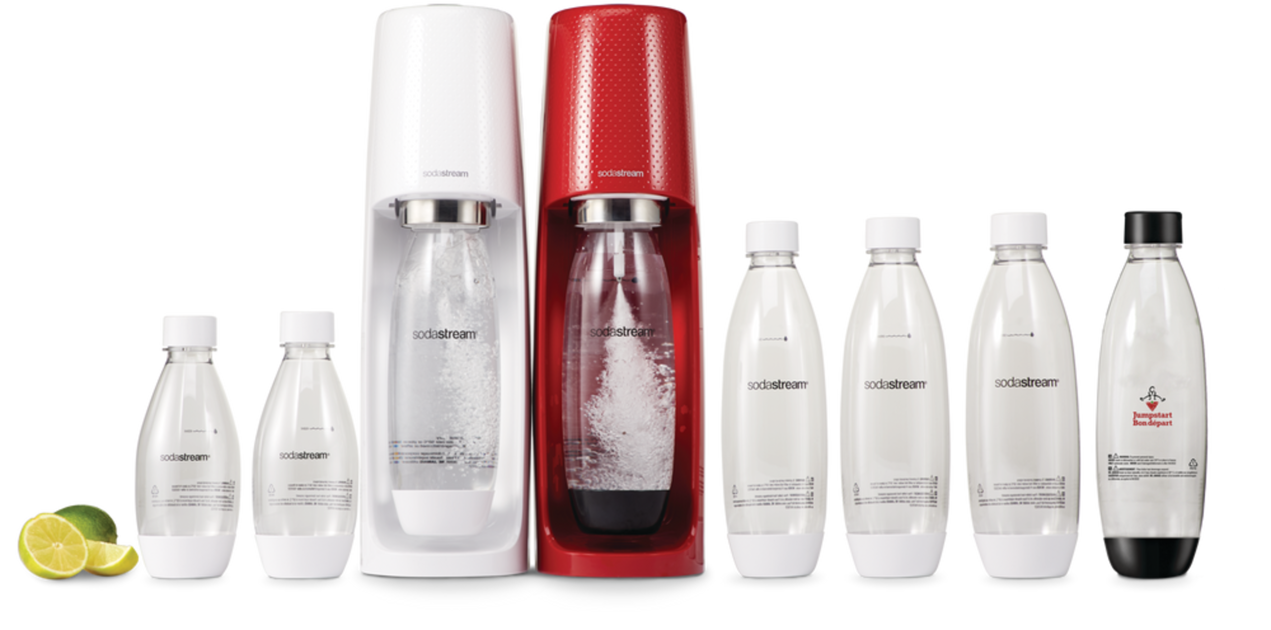 SodaStream Fuse Carbonating Bottles, BPAFree, White, 1L, 3pk