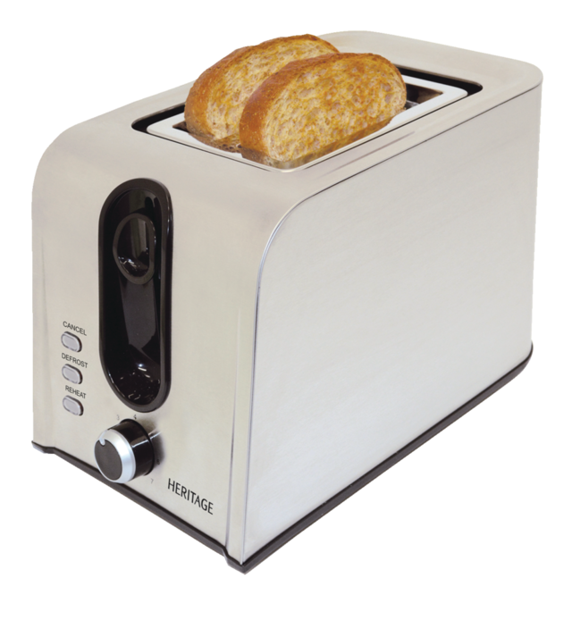 Heritage Extra Wide Slots Toaster w/ 7 Settings, Stainless Steel, 2