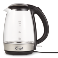 MASTER Chef Cordless Electric Kettle w/ Blue Light, Glass, 1.7L