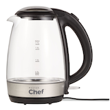 MASTER Chef Cordless Electric Kettle w/ Blue Light, Glass, 1.7L Side_Left
