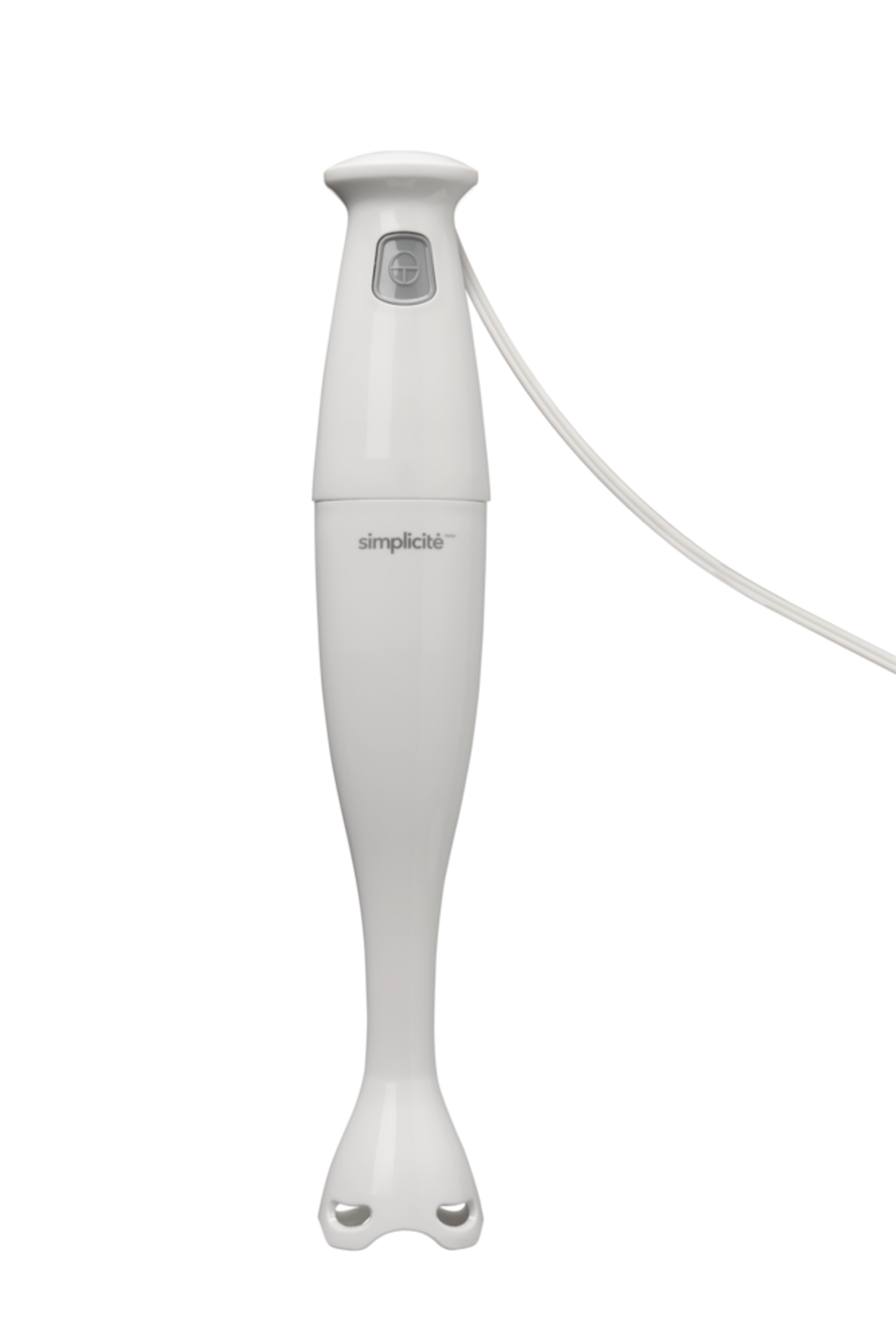 Simplicité One-Button Corded Hand Blender, White Front_Flat