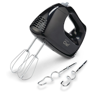 MASTER Chef 5 Variable Speed Hand Mixer w/ Storage Case, Black Front_Three_Fourths_Angled_Left
