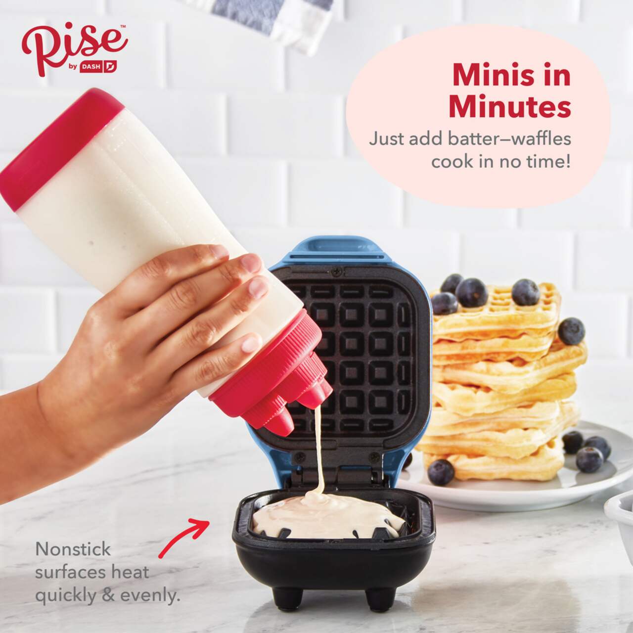 Mini Waffle Maker with Galaxy Print – Dash