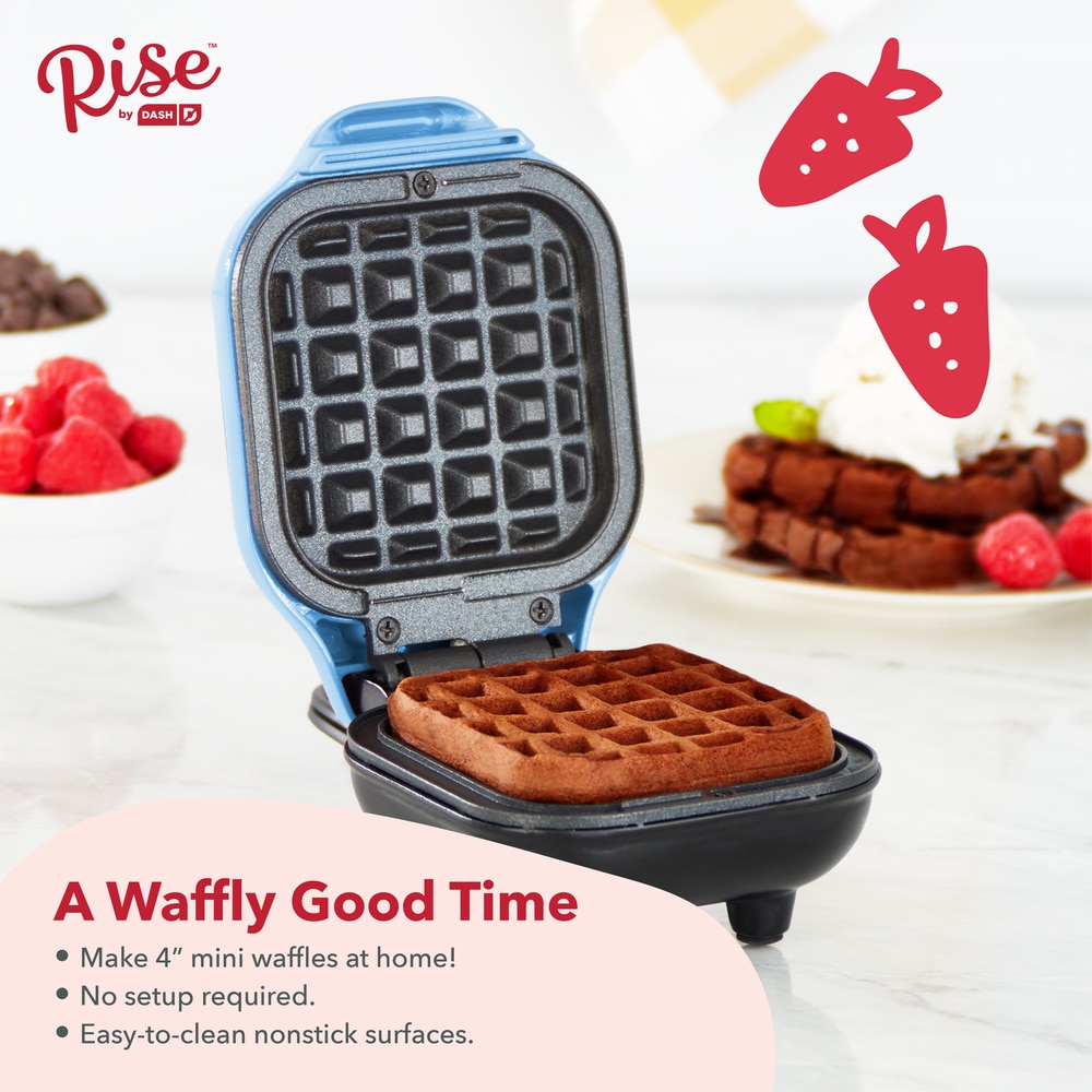 Dash Square Compact Mini, NonStick Waffle Maker, Blue Canadian Tire