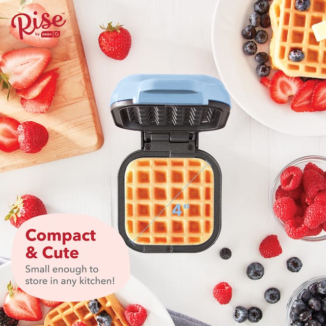 Dash Square Compact Mini, NonStick Waffle Maker, Blue Canadian Tire