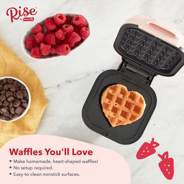 Dash Heart Compact Mini, NonStick Waffle Maker, Pink Canadian Tire