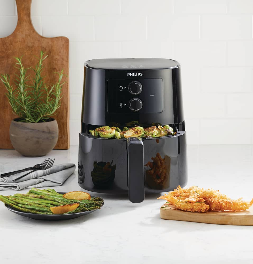 Philips Essential Compact Air Fryer w/ Rapid Air Technology, Black, 4