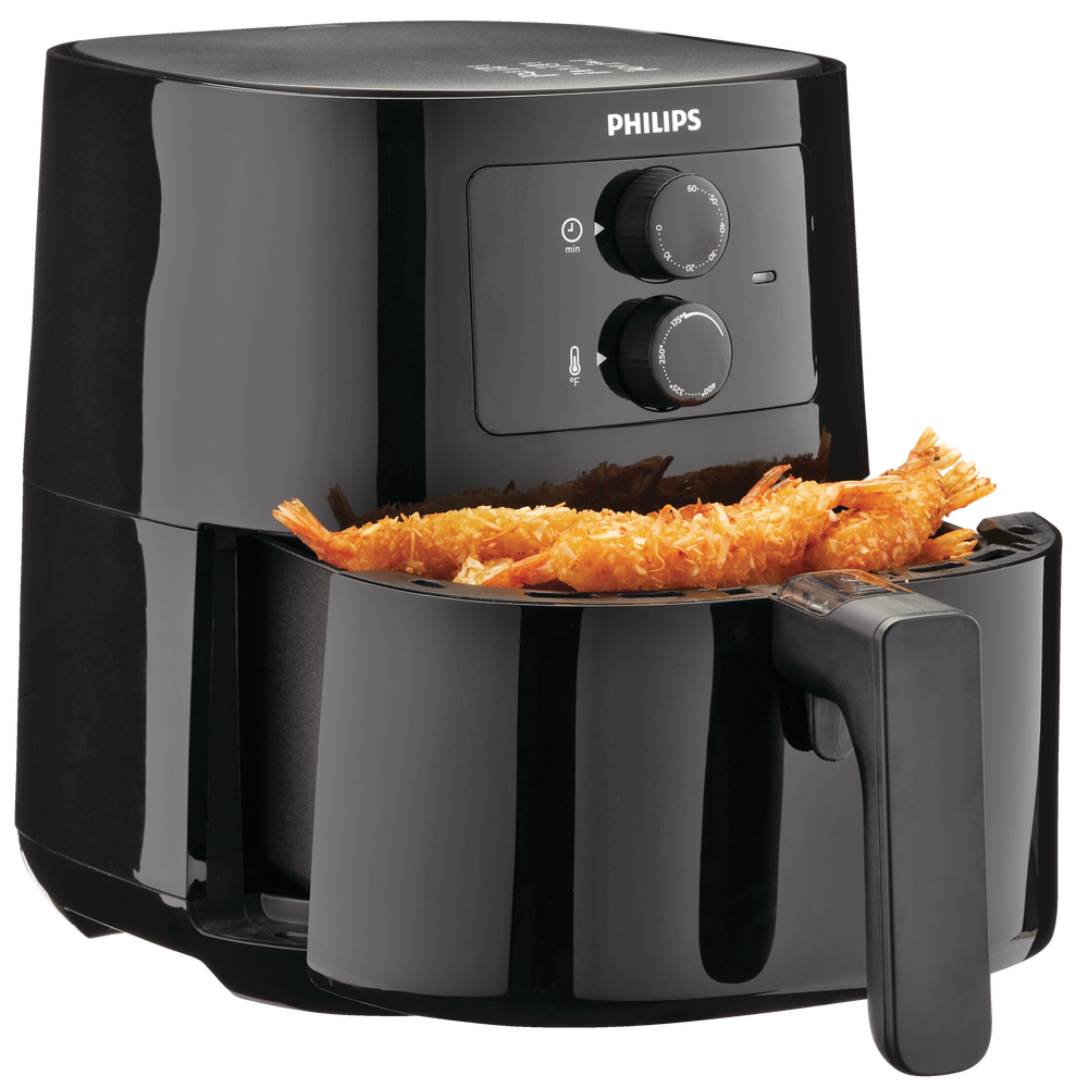 Philips Essential Compact Air Fryer w/ Rapid Air Technology, Black, 4