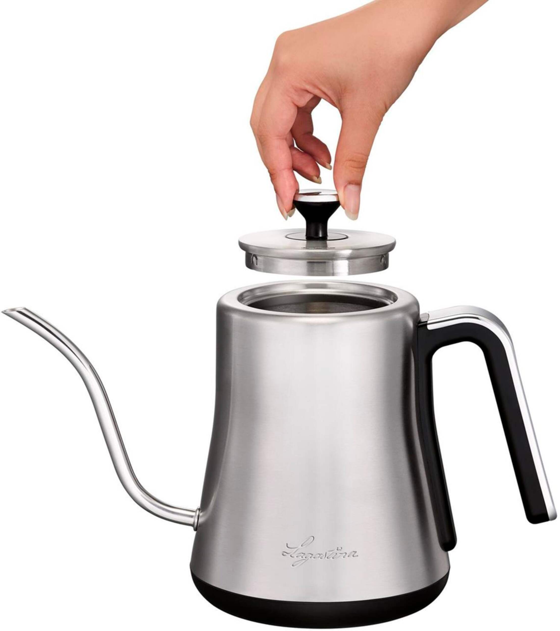 Lagostina Electric Gooseneck Kettle, 1.2-L Front_Flat