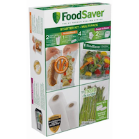 FoodSaver® Multi-Pack Vacuum Sealer Bags & Rolls Starter Kit, BPA-Free Front_Angled_Right
