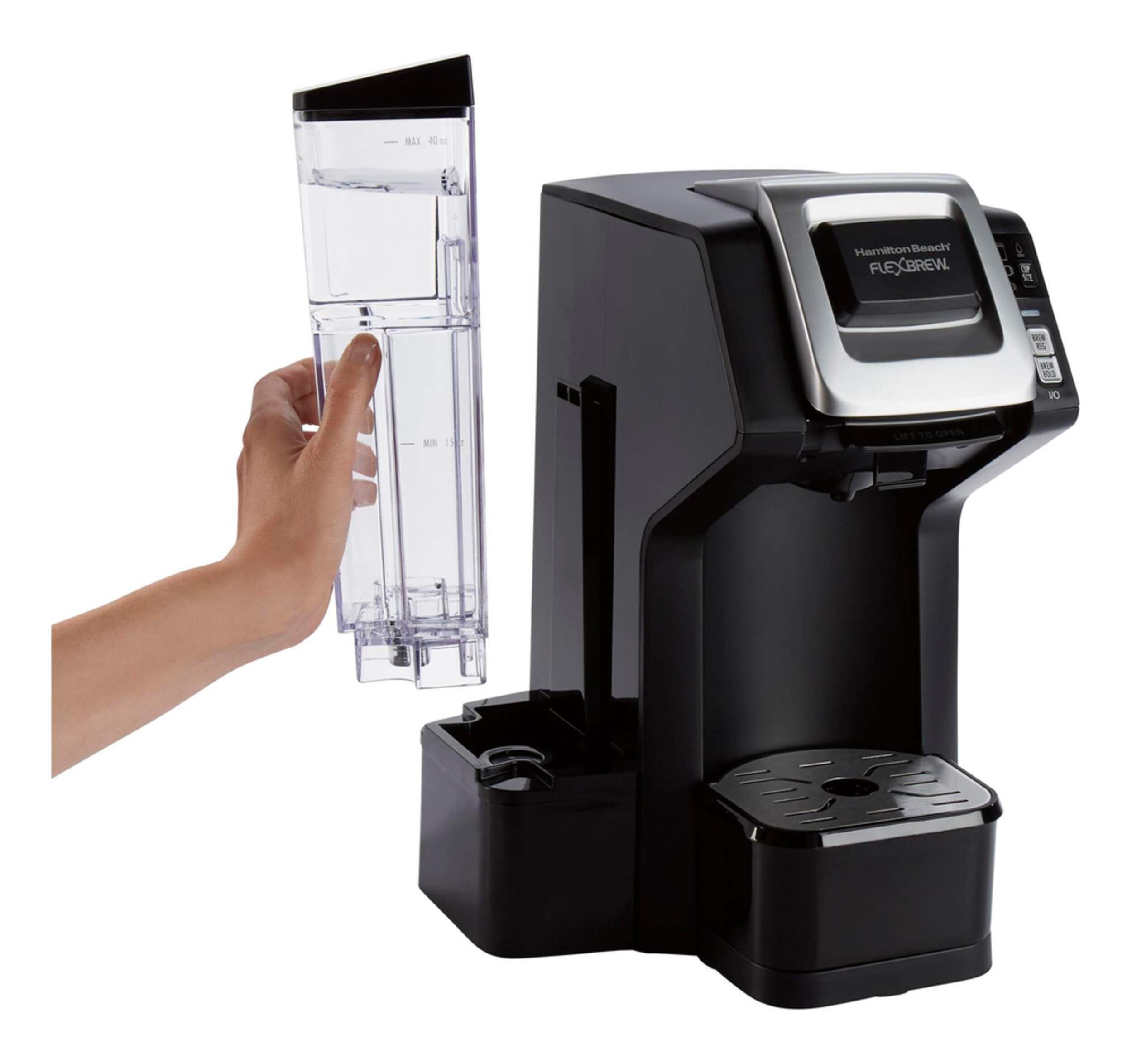 Hamilton Beach  FlexBrew® Single Serve Coffee Maker with Reservoir Front_Angled_Right