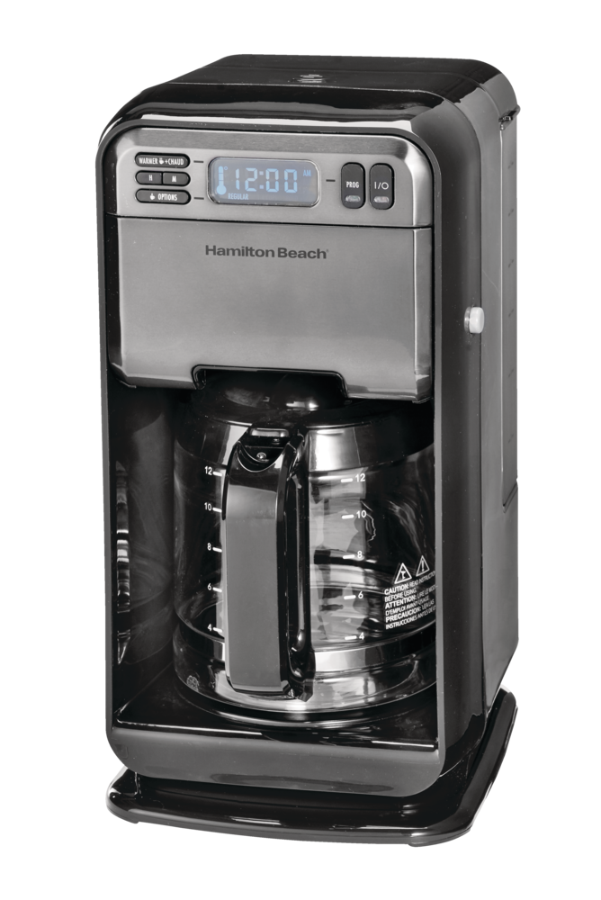 Hamilton Beach Elite Programmable Coffee Maker, Stainless Steel, Black 