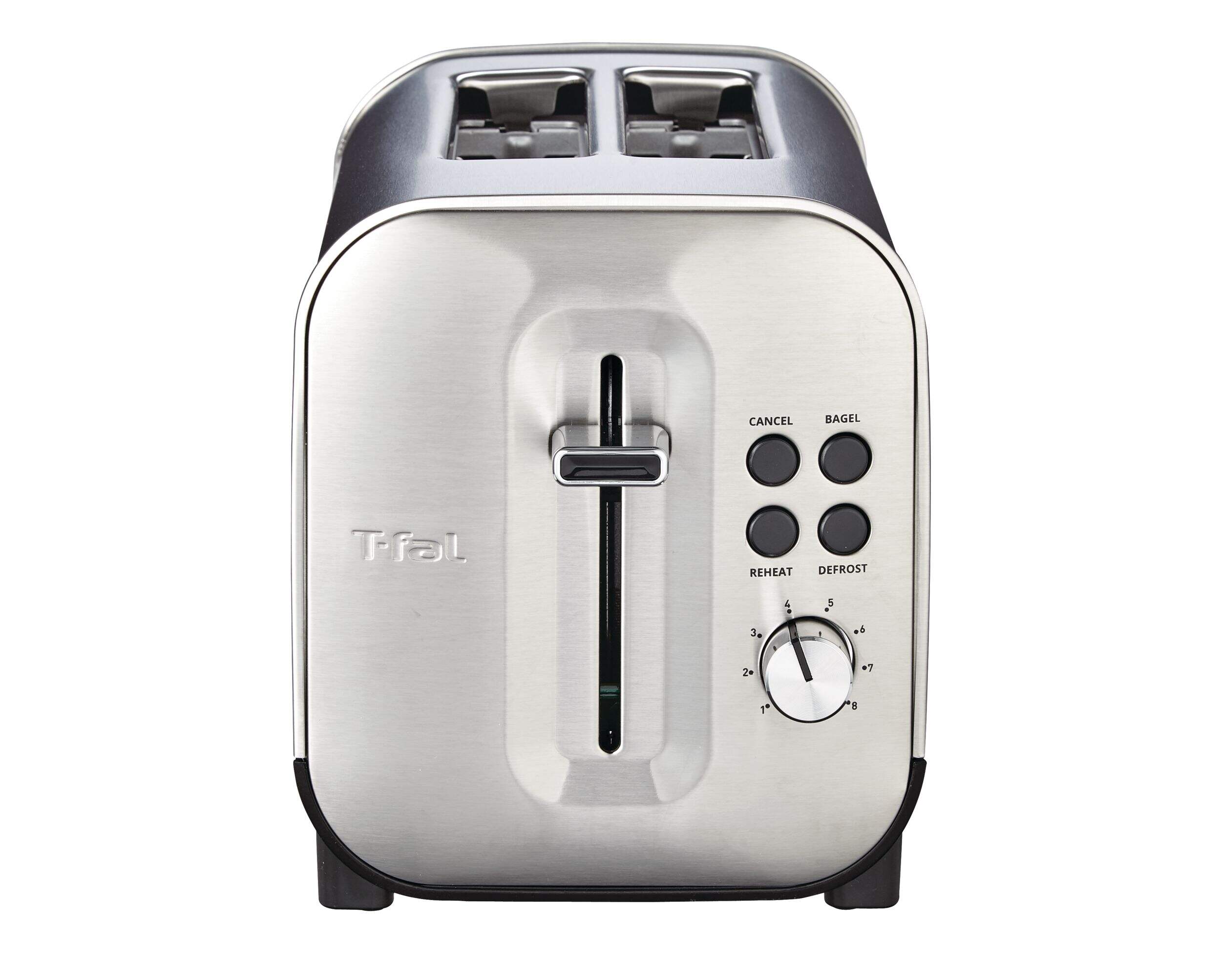 T-fal Element Wide Slots Toaster w/ 6 Settings, Stainless Steel, 2-Slices Front_Elevated