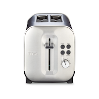 T-fal Element Wide Slots Toaster w/ 6 Settings, Stainless Steel, 2-Slices Front_Elevated