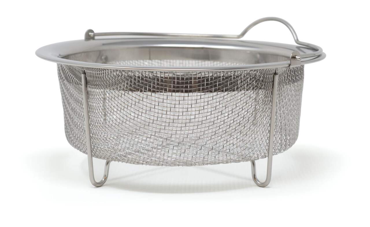 Mesh Steamer Basket, Stainless, Extra-Deep, 6-8-Qt.