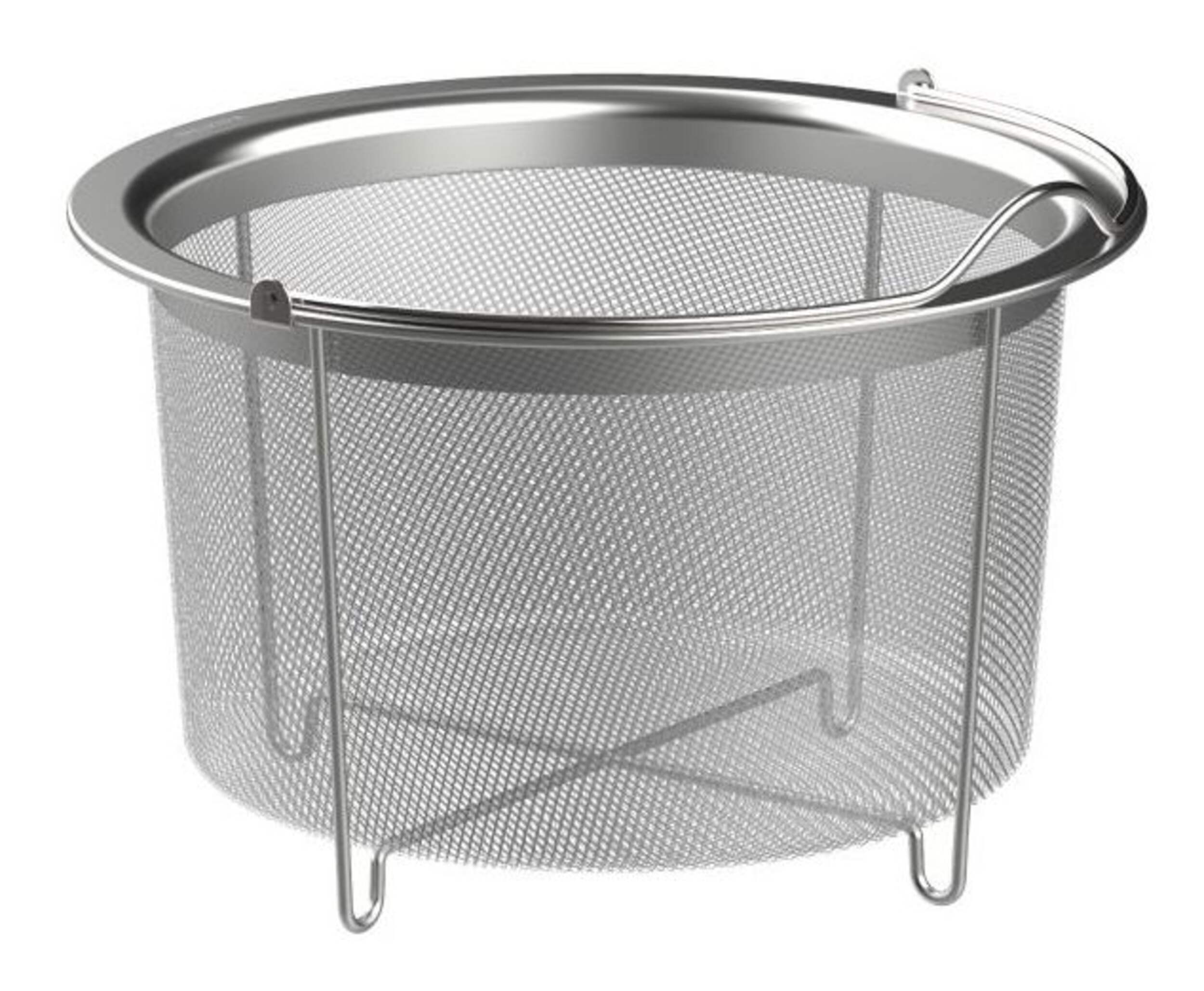 Instant Pot® Large Mesh Steamer Basket, Stainless Steel, 6-8qt Front_Angled_Right