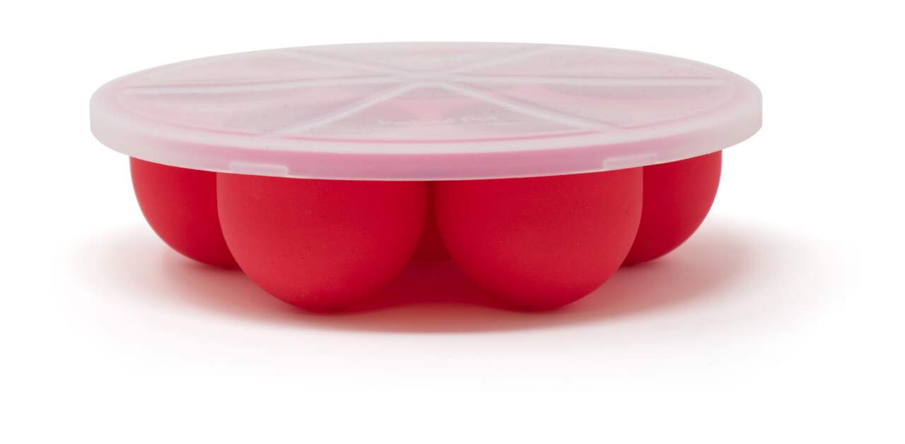 Plateau en silicone Instant PotMD pour bouchées aux œufs avec contenant  pour aliments et couvercle, rouge