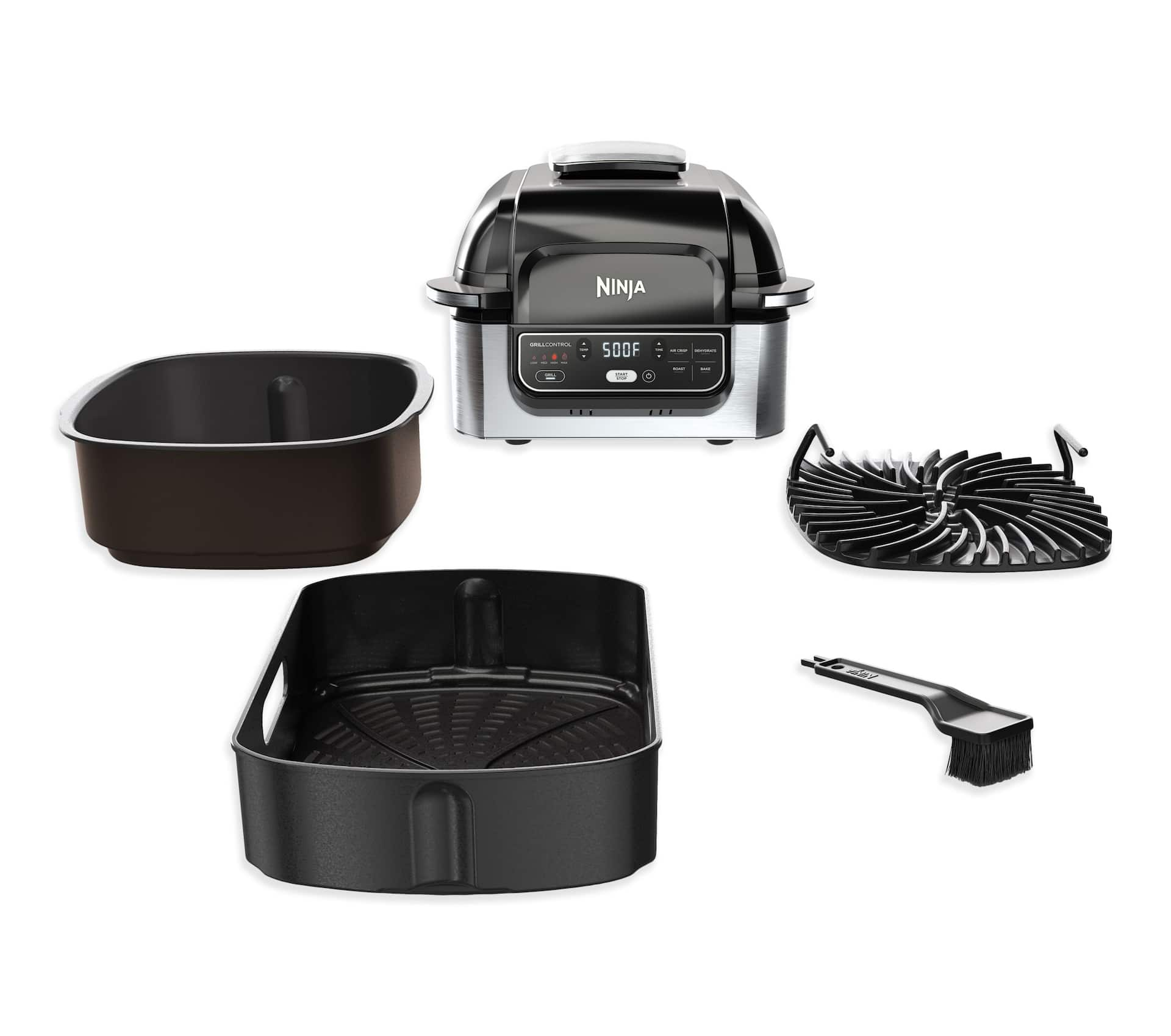 Ninja Foodi 5 in 1 Non Stick Indoor Grill w Air Fryer Stainless Steel Black Canadian Tire