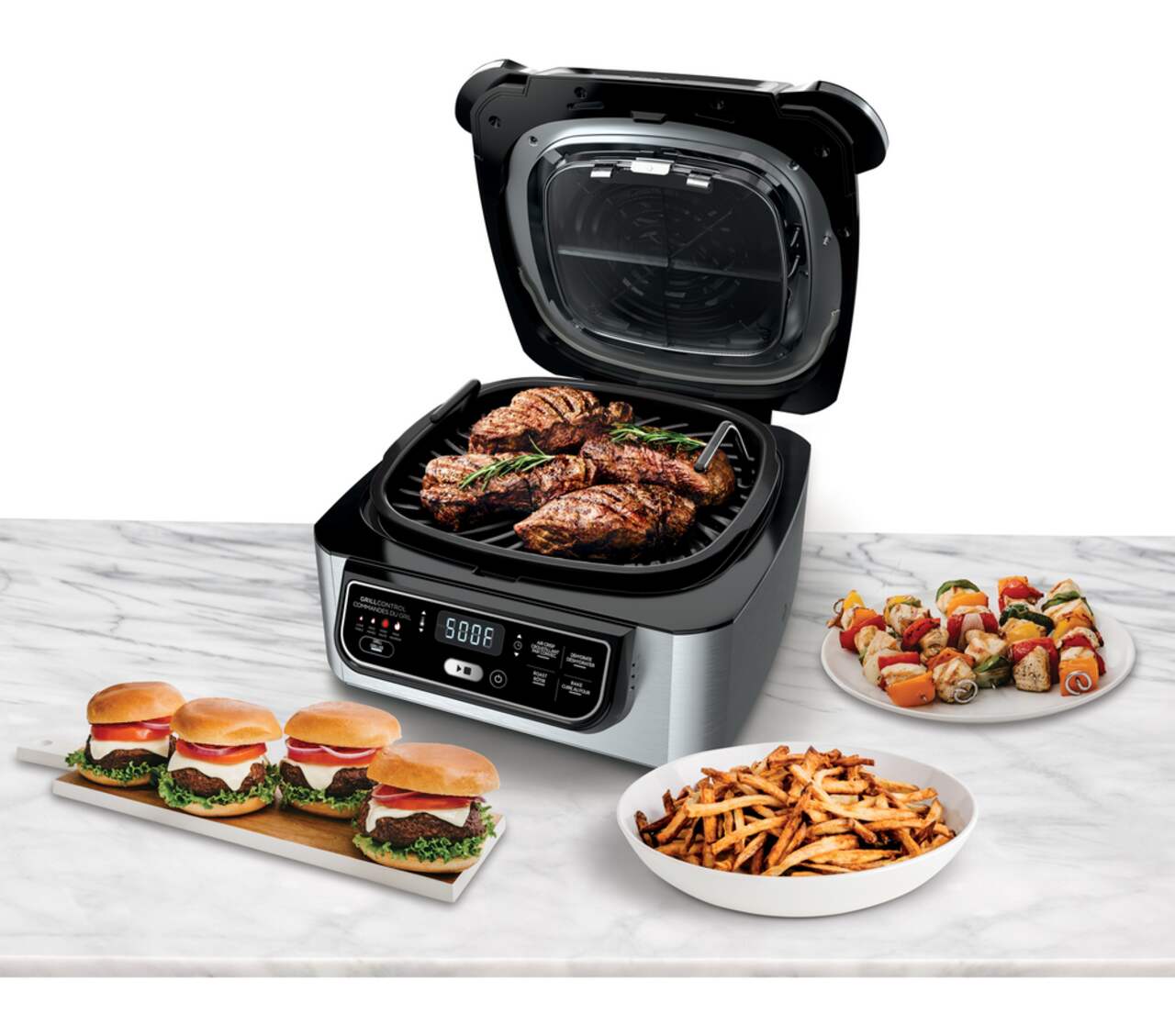 Ninja DG551 Foodi Smart XL 1760W 6-in-1 Indoor Grill Machine - Black/Silver