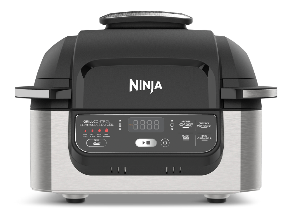 Ninja® Foodi™ 5-in-1 Non-Stick Indoor Grill w/ Air Fryer, Stainless ...