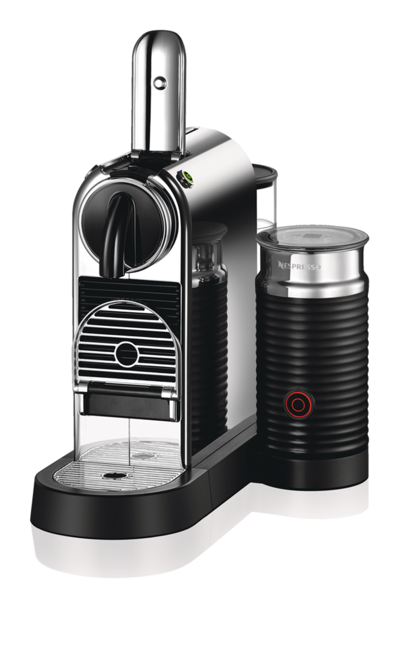 Nespresso CitiZ Milk Coffee Machine by DeLonghi Chrome