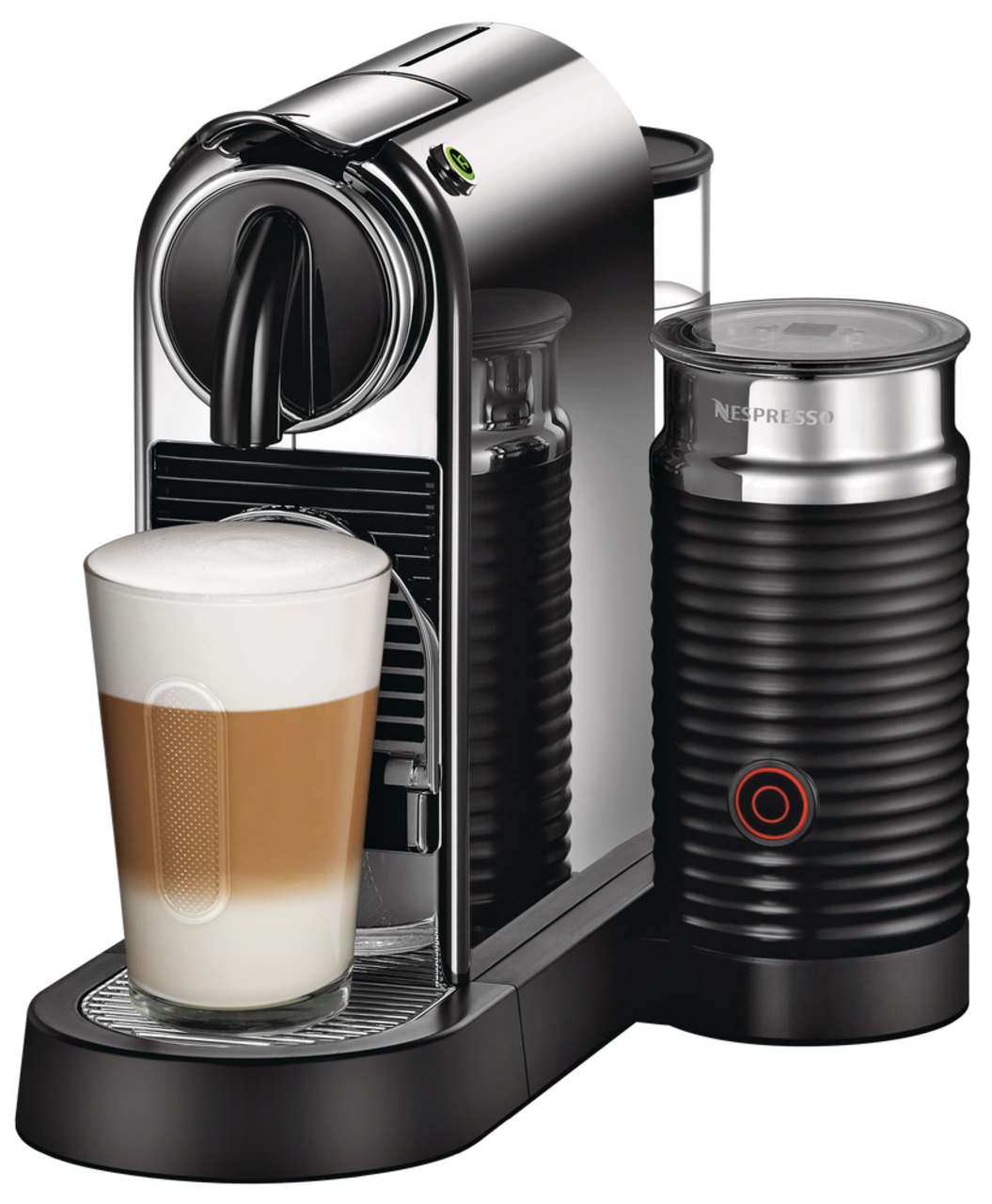 Nespresso CitiZ Milk Coffee Machine by DeLonghi Chrome