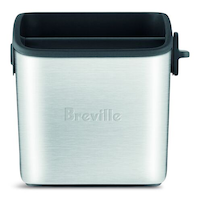 Breville Knock Box™ Mini Espresso Metal Canister, Stainless Steel Front_Elevated