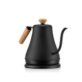 Bodum Electric Cordless Gooseneck Water Kettle with Auto Shut Off, Black, 0.8-L Front_Three_Fourths_Angled_Right