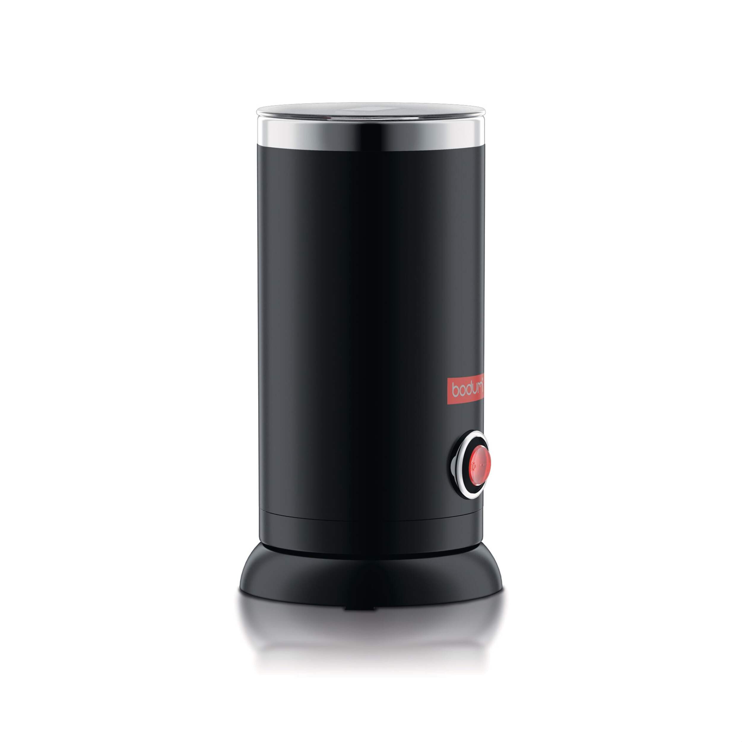 Bodum Compact Electric Milk Frother, Black, 300-mL Front_Angled_Right