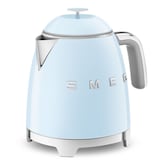Smeg Retro Style Electric Mini Kettle with Cordless Base, Light Blue, 0.8-L Front_Angled_Left