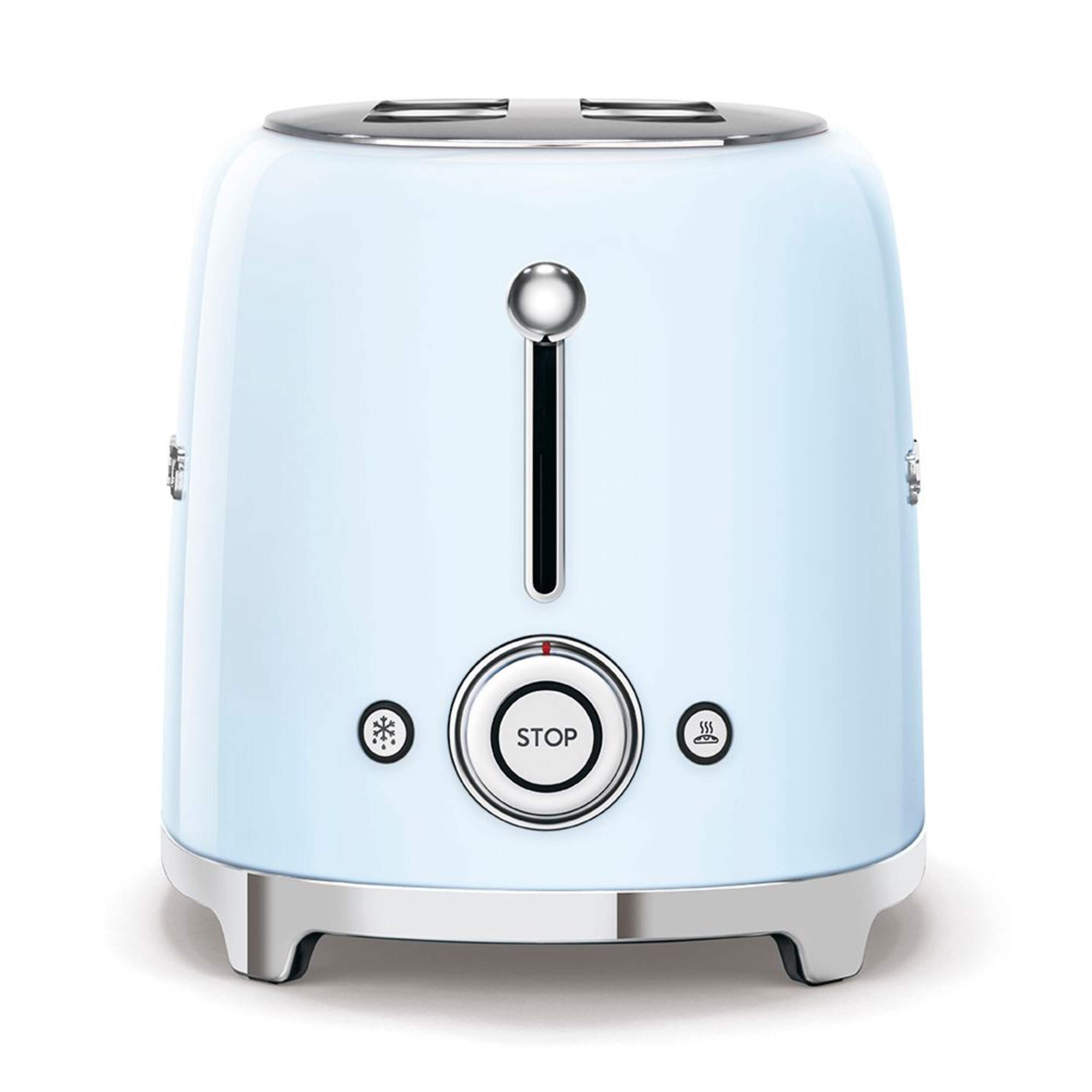 Smeg Retro Style Electric Toaster with Multi-Function Control, Light Blue, 2-Slices Front_Elevated