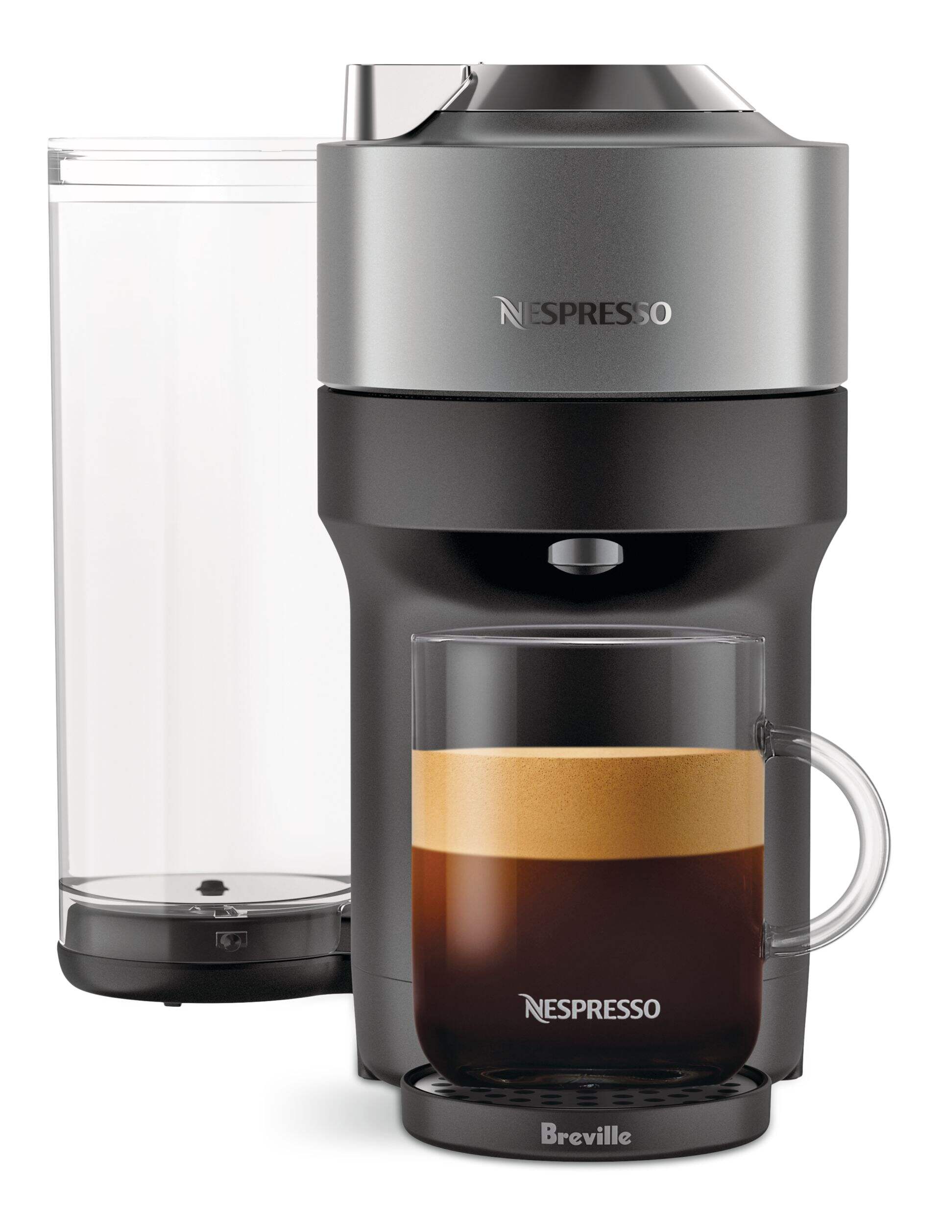 Nespresso Vertuo POP+ Single Titan Coffee & Espresso Machine, Dark Grey, 1-Cup Front_Flat