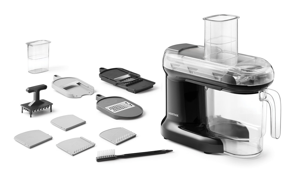 Starfrit Heritage 7in1 Electric Food Mandoline/Slicer, Black