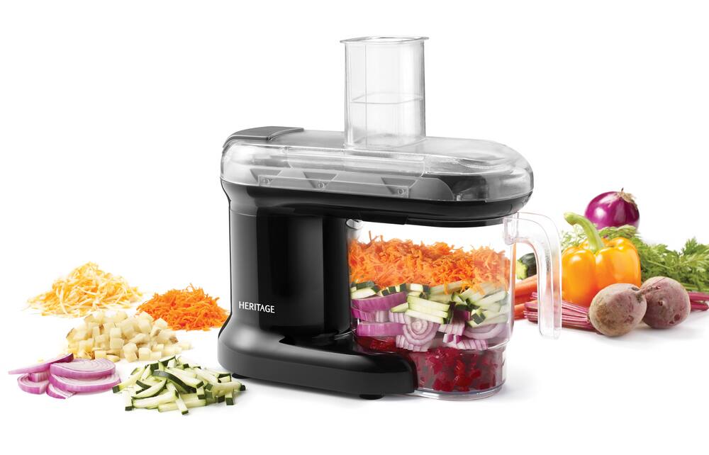 Starfrit Heritage 7in1 Electric Food Mandoline/Slicer, Black