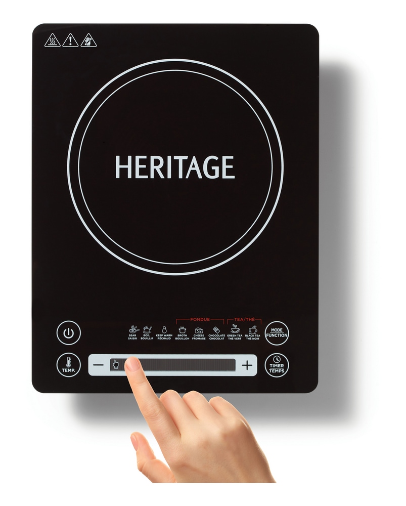 Heritage Portable Induction Cooktop w/ 8 Cooking Functions, Black
