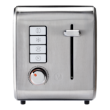 Vida by PADERNO Stainless Steel Toaster with 7 Settings, 2-Slices Front_Flat