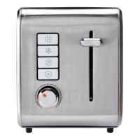 Vida by PADERNO Stainless Steel Toaster with 7 Settings, 2-Slices Front_Flat
