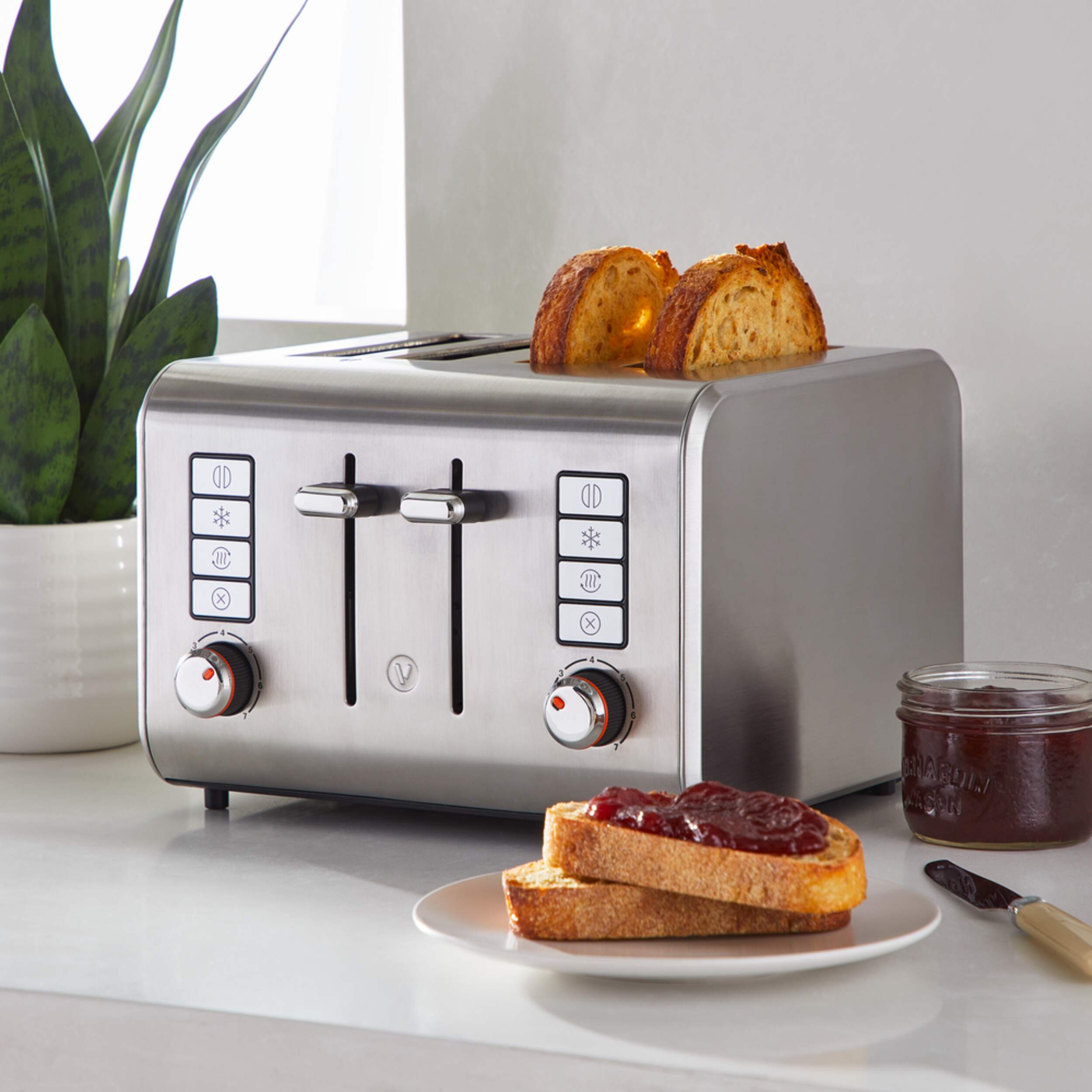 Vida by PADERNO NonDigital Toaster w/ 7 Settings, 4Slices Canadian Tire