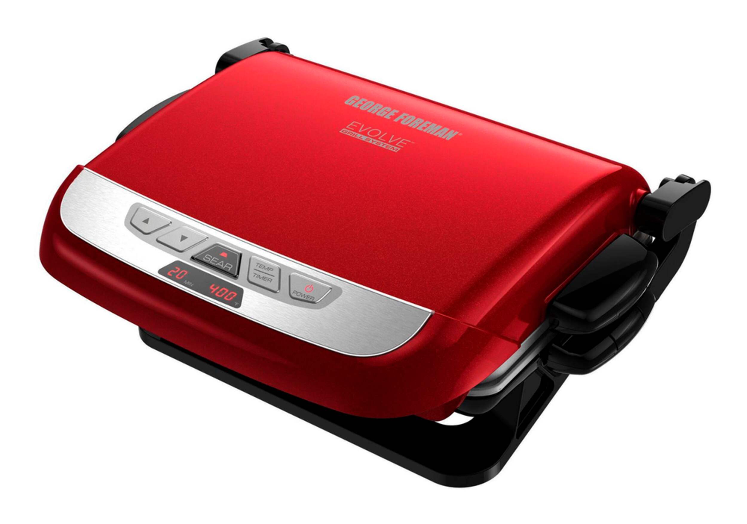Système de Gril George Foreman Evolve avec plaques amovibles Front_Angled_Left