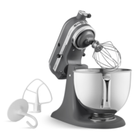 KitchenAid Artisan® Tilt-Head Stand Mixer, Matte Grey Front_Angled_Right