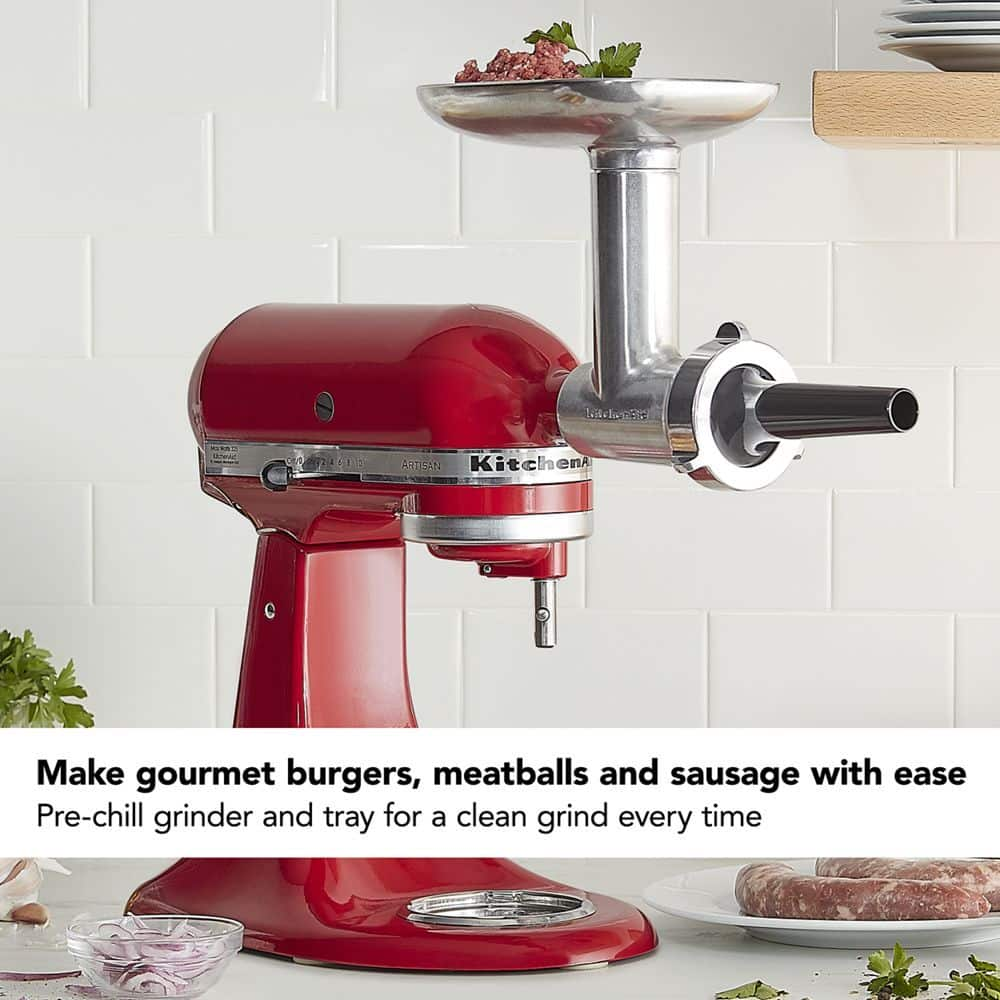 Kitchenaid food grinder attachment for stand mixer with hotsell bonus sausage stuffer