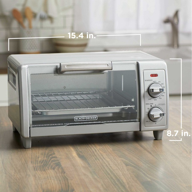 Black & Decker Toaster Oven w/ 4 Functions, Stainless Steel, 4Slices Canadian Tire