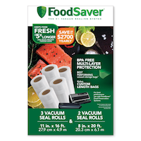 FoodSaver® Multi-Pack Vacuum Sealer Roll, BPA-Free, 5-pk Front_Flat