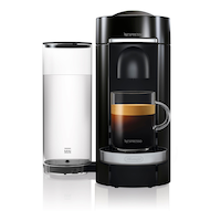 Nespresso VertuoPlus Coffee & Espresso Machine by DeLonghi with Aeroccino Milk Frother, Black Front_Flat