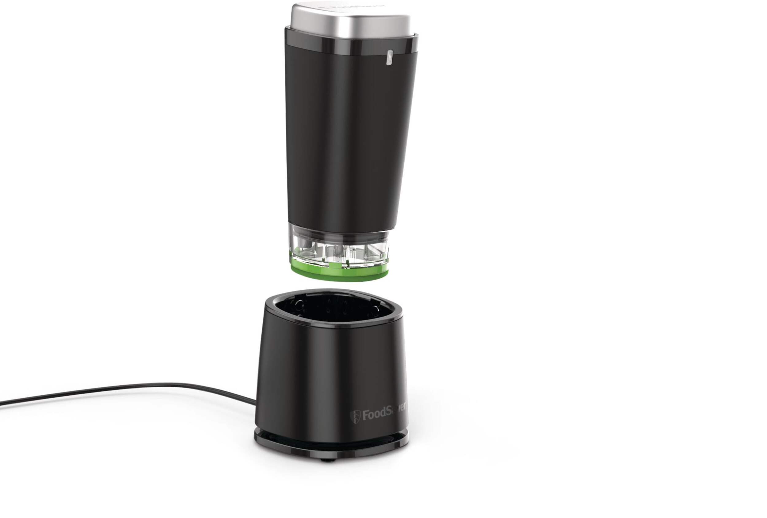 FoodSaver Handheld Cordless Vacuum Sealer w/ Zipper Bags, Black Front_Angled_Right