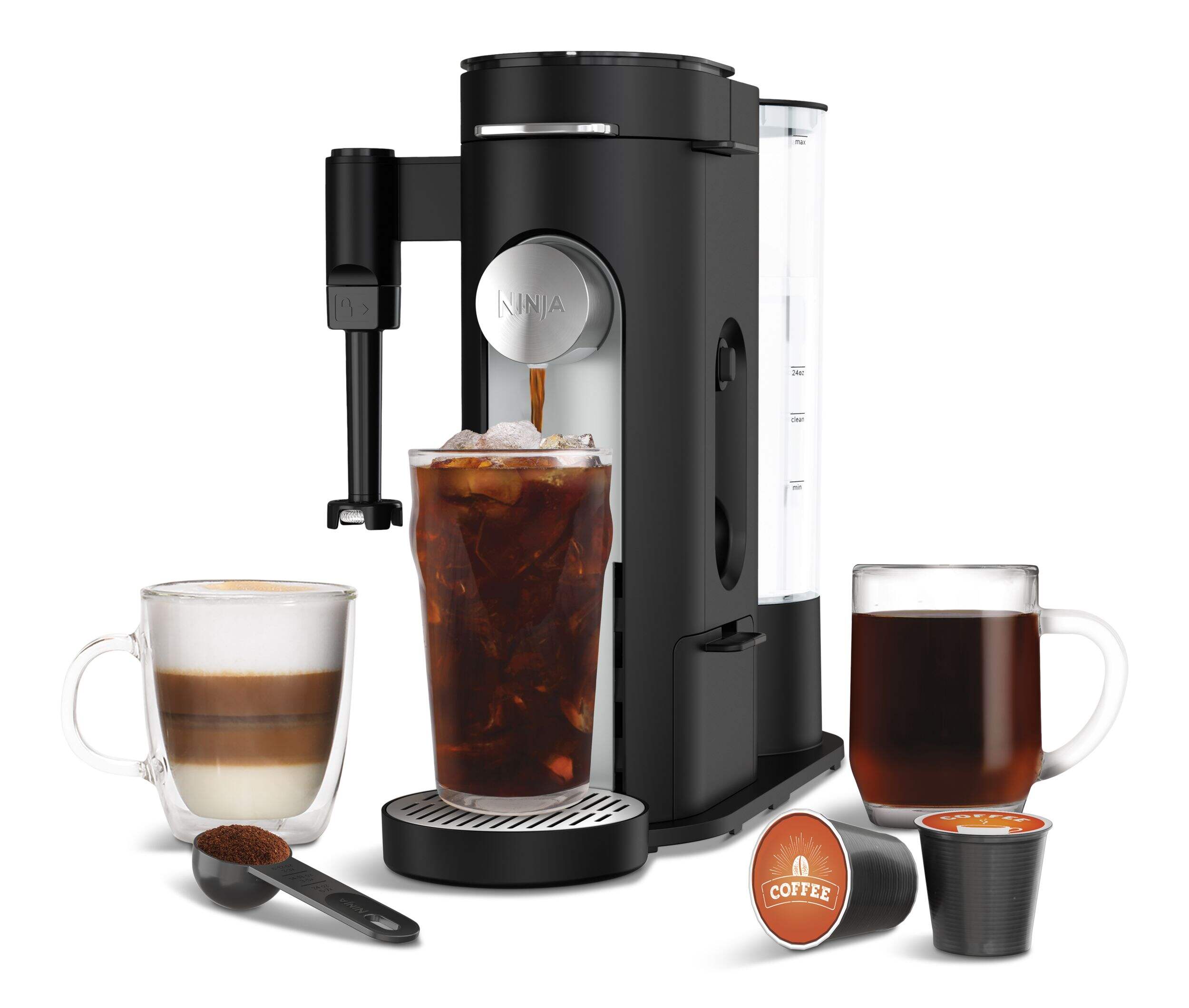 Ninja Dual Brew Mini Pro Single-Serve Coffee Maker, Black Front_Angled_Left