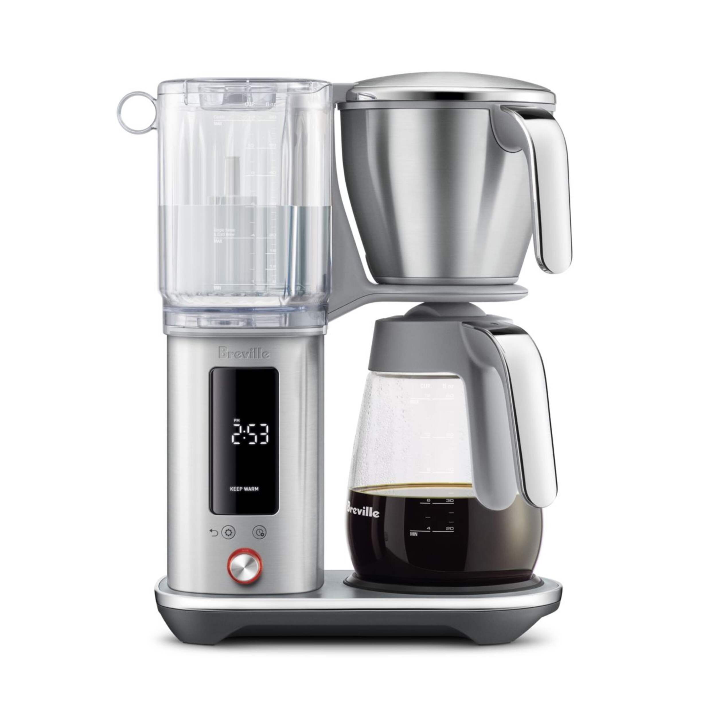 Breville Luxe Brewer Glass Coffee Maker with Custom Brews Front_Flat