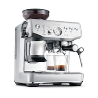 Breville Barista Express® Impress Espresso Machine with Grinder, Brushed Stainless Steel Front_Angled_Right