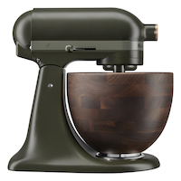 KITCHENAID Stand Mixer with Wooden Bowl, Evergreen Side_Right